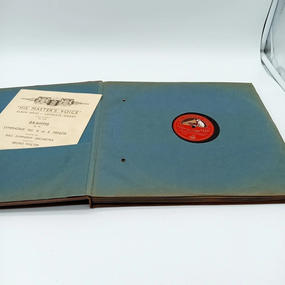 Brahms Op.98 Symphony No.4 in E Minor  Bruno Walter 5 x 78 rpm Shellac - HMV NM - Image 2 of 4