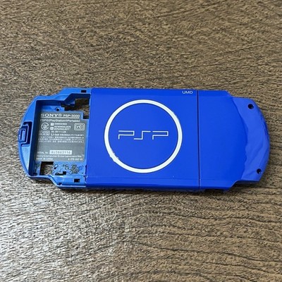 White / Blue Sony PSP 3000 Rear Casing Shell Housing Case Part