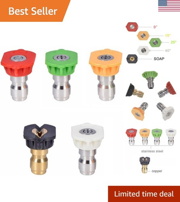 #ad Pressure Washer Nozzle Tips Multiple Degrees 1 4 INCH 2.5 GPM $11.99