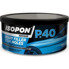 Isopon P40 Car Body Filler for Holes 600ml Glass Fibre for Rust and GRP