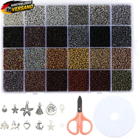 Perlen Set 4Mm FüR ArmbäNder Und Halsketten 24 Farben Mit Buchstabenperlen