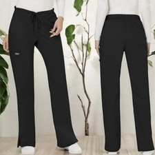 NEW Cherokee Workwear Black Scrub Pants Medical Career Comfort Stretch LT