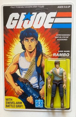 Custom made Rambo 3 3/4 GI Joe Vintage Style ARAH Action Figure