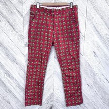 Royal & Awesome Loud Golf Chino Pants Mens Size 34x29 Beer Mug Allover Print Red