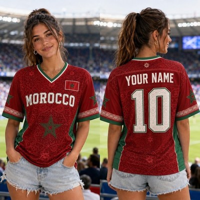 Custom Morocco Soccer Jersey Men Women Personalized Size S-5XL