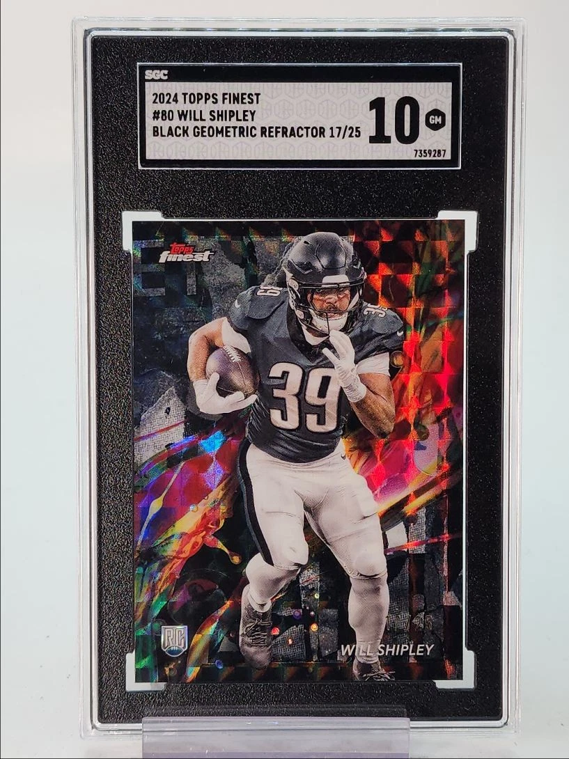 Will Shipley Topps Finest Rookie Finest Autographs #RFAWS Black Geometric