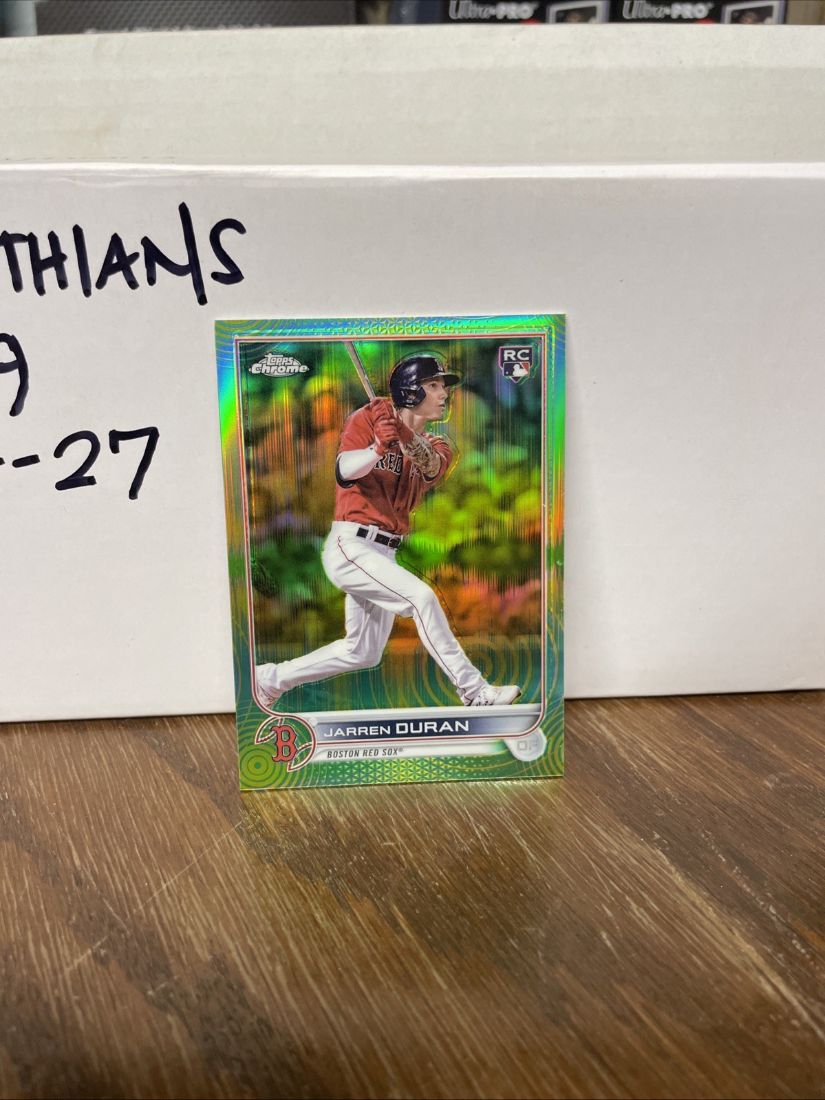 2022 Topps Chrome Green Wave Refractor /99 Jarren Duran #113 Rookie RC