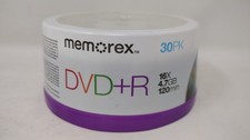 Memorex DVD R RW 16X 4.7 GB 120 Min 30 Pack Recordable Blank Discs - NEW/SEALED