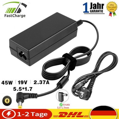 Für Acer Aspire One Laptop Ladegerät Netzteil Ladekabel 19V 2,37A 45W 5,5mm
