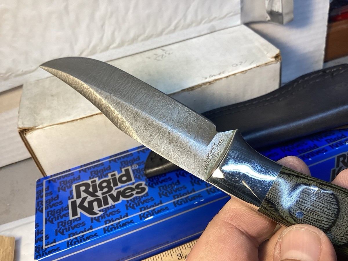 Rigio ナイフ　貴重品 Vintage Rigid Knives Japan RG-100 Damascus Buck Deer Hunting Knife