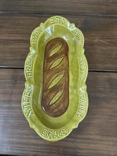 USA Pottery Avocado Green Bread Dish