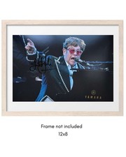 Elton John Hand Signed Photo 12x8 + Verified COA Music Legend + PSA QO Card