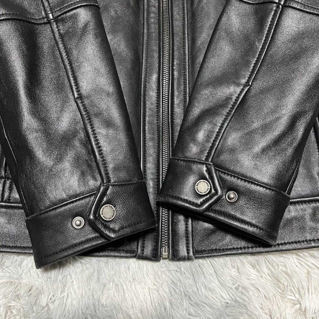 Boston Harbor Leather Single Riders Jacket Black Men's Size Boston Harbor Leather Single Riders Jacket Black Men's Size