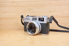 Vintage 70s Canon Canonet 28 35mm Rangefinder Film Camera, Made in Taiwan