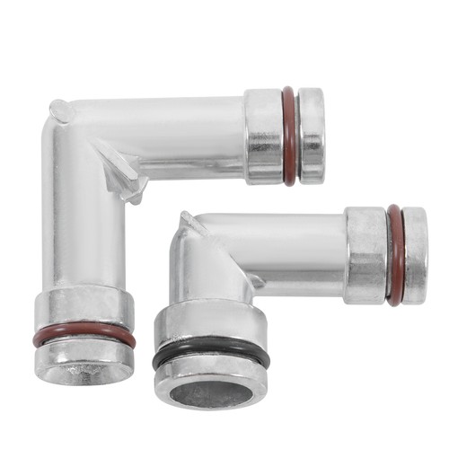 Fit For 2000-2005 Chevrolet PImpala Aluminum Heater Hose Elbows Upper Lower - Foto 7 di 11