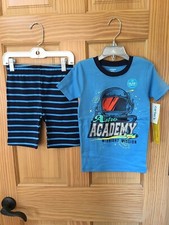New Carter's Boys Astronaut Pajama set Shorts Snug Fit Blue many sizes