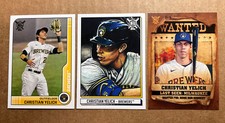 Christian Yelich 2021 Topps Big League Base, Portrait & “Wanted” Baseball Cards