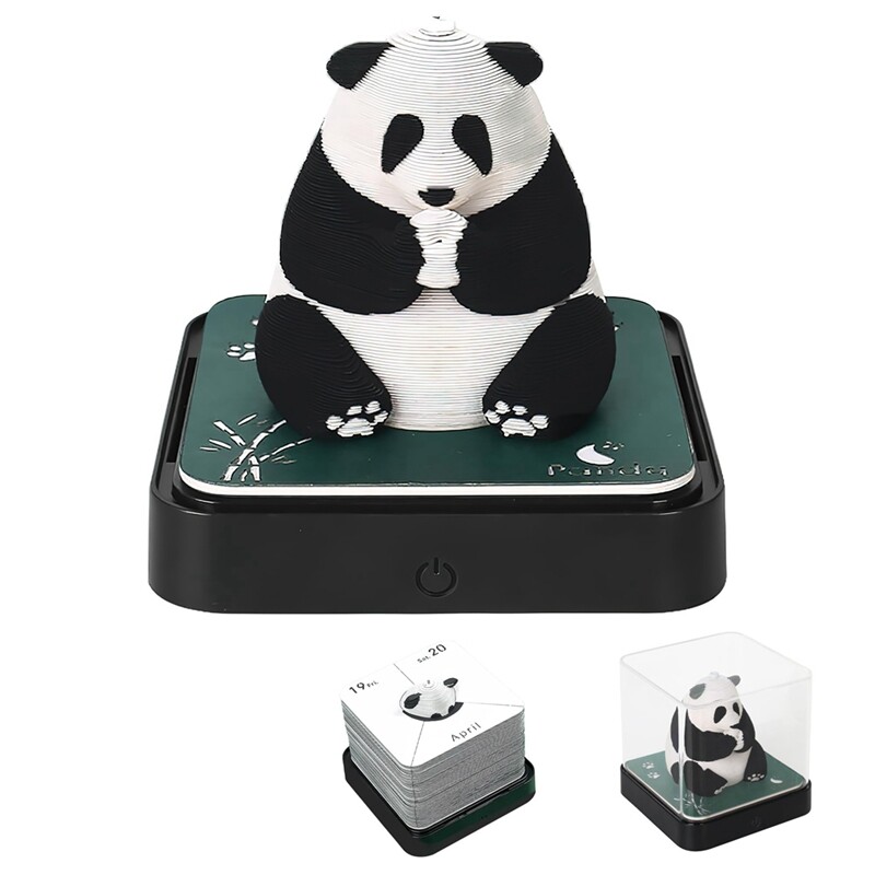 3D Art Calendar 2024, Time Piece Calendar Panda Pad Rip Away Carving DIY9488 eBay