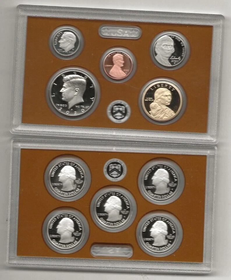 2020 11-piece clad proof set with w-minted proof Jefferson nickel - Image 3 of 4