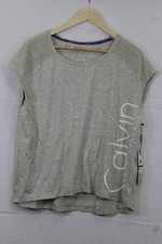 Womens Calvin Klein Gray Performance Stretch T-Shirt Large New W Tags