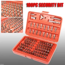 100pc Security Bit Set Torx Star Tamper Screws Hex Key Tri Wing Phillips Slotted