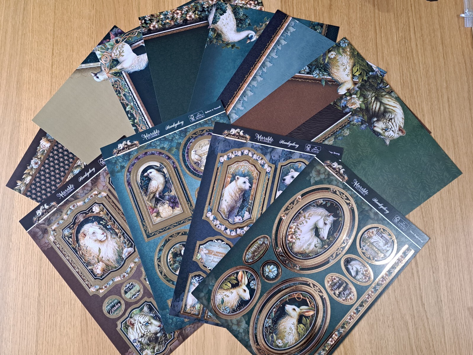 Hunkydory Enchanted Realm Diecut Toppers & Cardstock Animals Card Making eBay