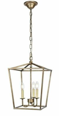 Vintage Silver Rustic Farmhouse Pendant Chandelier Kitchen Island Light Fixture