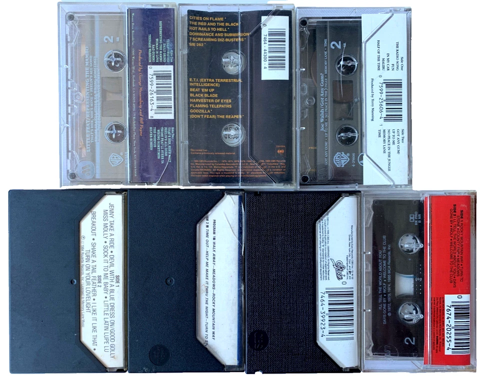 80/90s ROCK CASSETTE LOT x7 JOE WALSH / MITCH RYDER / BOX OF FROGS LITTLE FEAT Foto 2 de 4