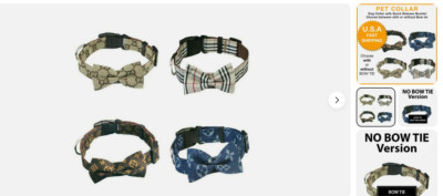 Luxury Fashion BOW Tie Cat Kitten Collar w/ Quick Release and Leash High Quality