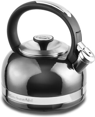 KitchenAid KTEN20DBPR 2.0-Quart Porcelain Stovetop Tea Whistle Kettle,  Pyrite
