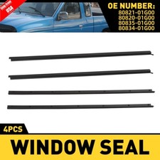 Rubber Door Seal Glass Run Channel Front Pair Fit For 1986-97 Nissan D21 Pickup