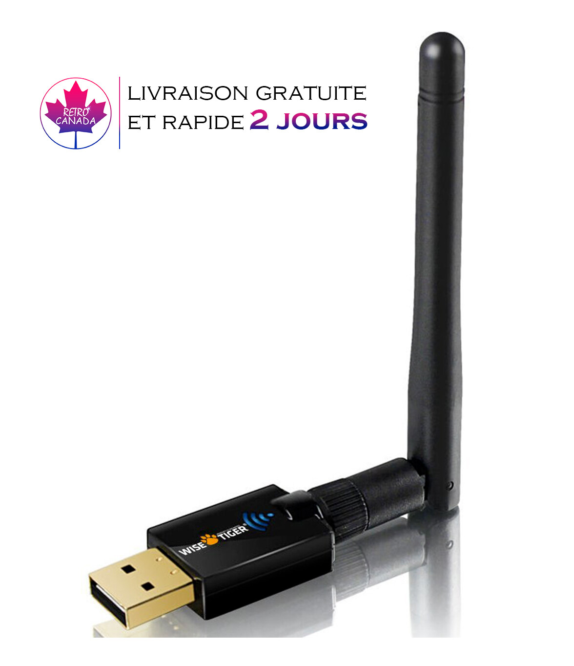 Adaptateur Wifi USB Adaptateur sans fil haute vitesse Longue portée