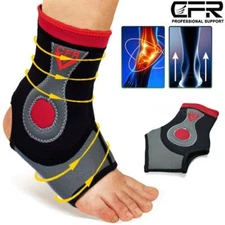 Ankle Support Compression Sleeve Strap Achilles Tendon Brace Foot Sprain Wrap US