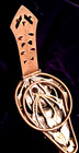 Antique Victorian Art Nouveau Coat Dress Fur Clip Citrine Glass Gold Faded Brass — photo 6