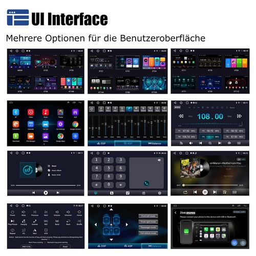 DAB+ Autoradio Android 13 Carplay MIK KAM Für VW Touareg T5 Multivan Transporter - Bild 8 von 15