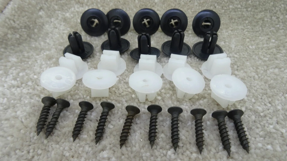 FORD TRIM PANEL FIXING PUSH CLIPS SCREW FASTENER CARPET, PLY LINING 10Pcs - Image 4 of 4