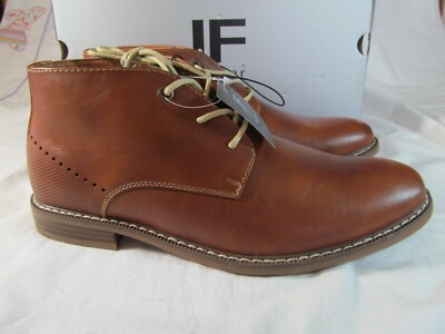 NIB MEN'S J. FERRAR GILBERT COGNAC BLOCK HEEL CHUKKA BOOTS size 9 1/2 M |  eBay