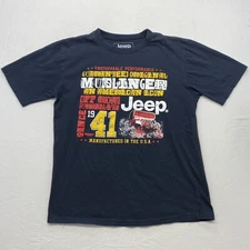 JEEP Mudslinger T Shirt Adult Medium Black Faded Worn Jeep Performance