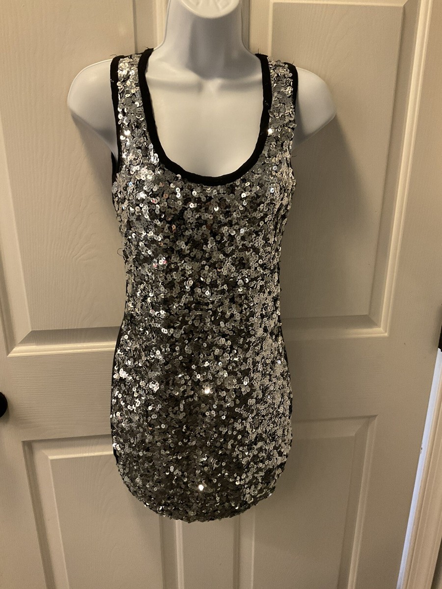 silver and black mini dress Sandro main image 0