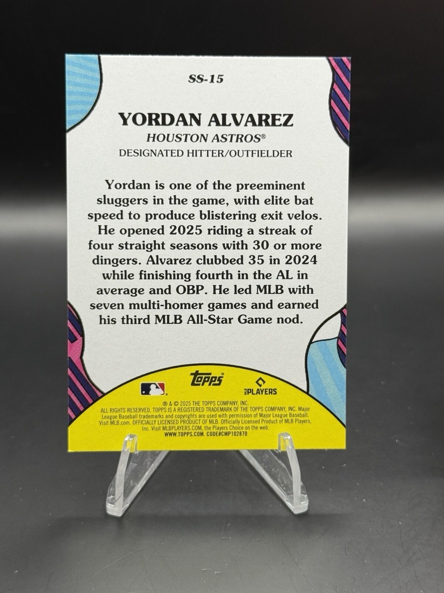 2025 Topps Series 2 Yordan Alvarez #SS-15 Summer Superstars Insert