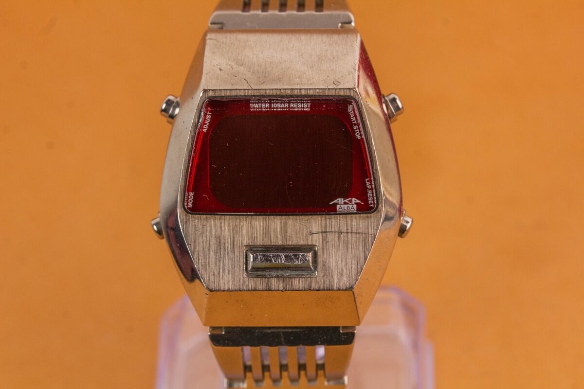 SEIKO ALBA AKA W670 4000 RED LED SPACE DARTH VADER WATCH | eBay SEIKO ALBA AKA W670 4000 RED LED SPACE DARTH VADER WATCH | eBay