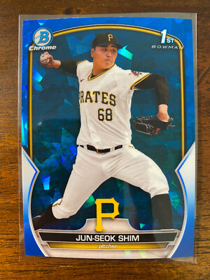 2023 Bowman Chrome Sapphire Jun-Seok Shim #BCP-153 1st Prospect Pirates