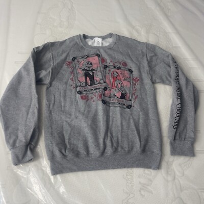 Disney's Nightmare Before Christmas Sweatshirt Crewneck Star Crossed Lovers XS.