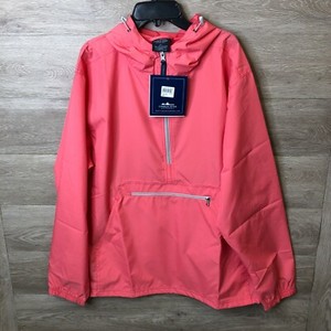 coral charles river rain jacket