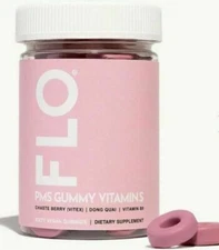 O Positiv FLO PMS Vegan Gummy Vitamins for Women PMS & Menstrual 60 Ct EXP 6/26