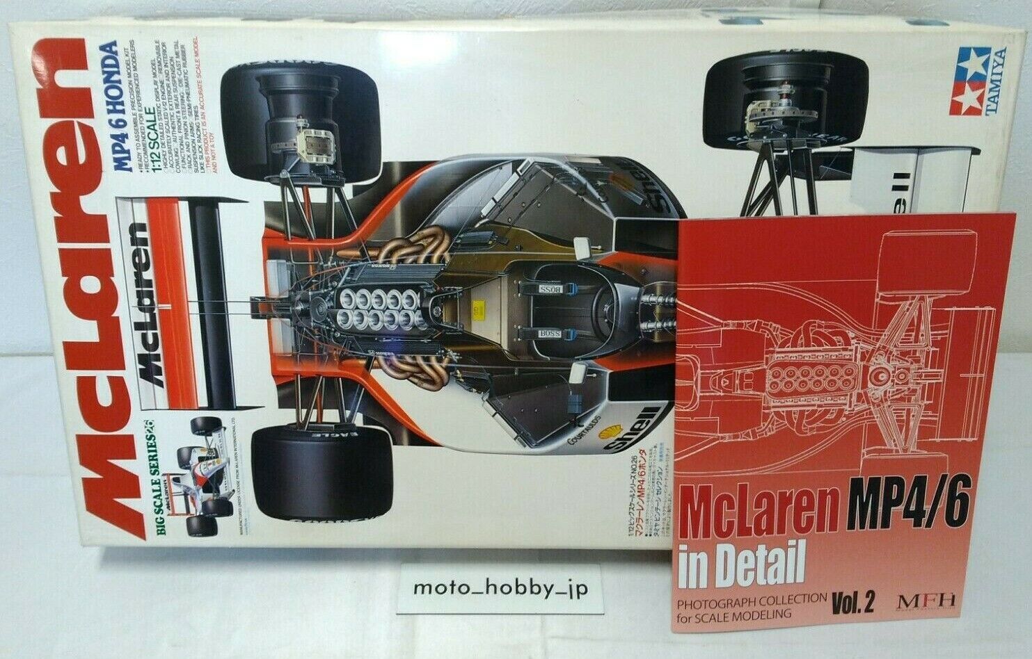 w/Detail Book TAMIYA 1/12 McLaren Honda MP4/6 Model Kit Ayrton Senna 12028