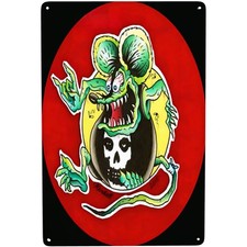 Ed Roth Rat Fink Hot Rod Garage Tin Metal Signs Home D cor 8x12