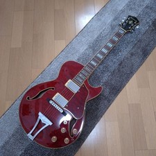 Chitarra elettrica Ibanez AG85 TRD corpo cavo completo rosso legno esotico