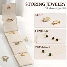 Travel Jewelry Bag Portable Foldable Organizer for Earrings Rings Necklaces