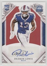 2015 Panini Crown Royale Rookie Signature Retail Red 84/99 Dezmin Lewis Auto v7j